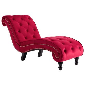 vidaXL Div&aacute;n De Terciopelo Rojo Vidaxl
