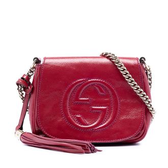 Gucci Pre-owned Gucci Small Patent Soho Chain Flap Crossbody Ladies K6TP9GGGZCMI8M6V