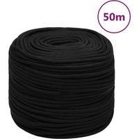 OEM Cuerda De Trabajo Negra, 8 Mm, 50 M, Poli&eacute;ster - Crezuo