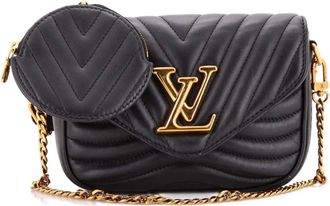 Louis Vuitton New Wave Multi Pochette Quilted Leather crossbody bag - women - Calf Leather - One Size - Black