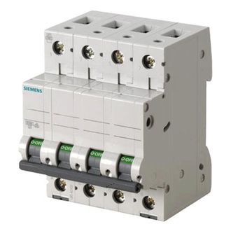 SIEMENS Interruptor De Circuito De 4p 20a 6 Ka Tipo C 4 M&oacute;dulos