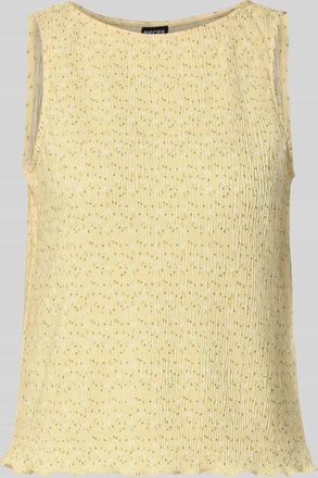 Pieces Regular Fit Tank Top mit Allover-Muster Modell FLORA in Hellgelb, Gr&ouml;&szlig;e XL