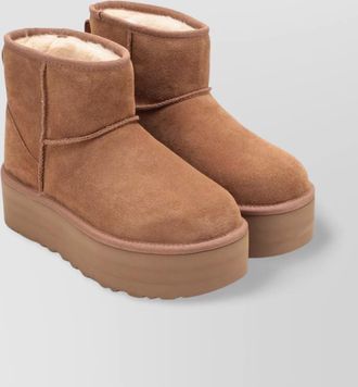 UGG leather platform ankle boots