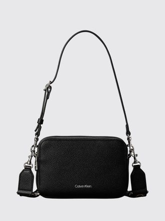 Calvin Klein Faux Leather Mini Crossbody Bag with Logo Strap