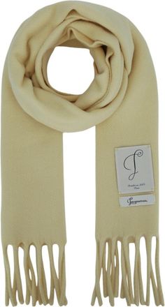 Jacquemus Light Yellow Logo Scarf