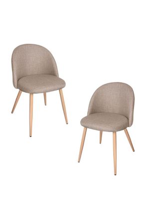 Regalos Miguel Packs Sillas Comedor - Pack 2 Sillas Vint Tela - Beige