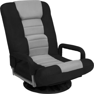 Best Choice Products 360-Degree Swivel Gaming Floor Chair w/ Armrest Handles, Foldable Adjustable Back