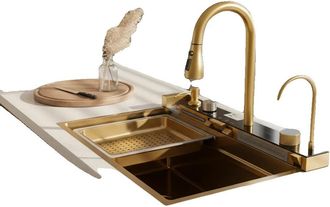 OEM Fregadero De Cocina, Material Acero Inoxidable, Dimensiones 75 X 46 X 22 Cm, Distancia Entre Grifos De 60 Cm, Configuraci&oacute;n De Un Solo Seno, Requiere 