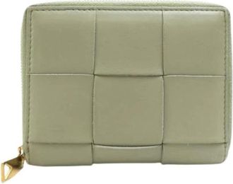 Bottega Veneta Pre-owned Wallets, female, Green, Size: ONE SIZE Pre-owned Leather Wallet