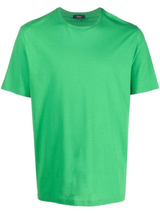 Herno crew-neck cotton T-shirt - men - Cotton - 50 - Green