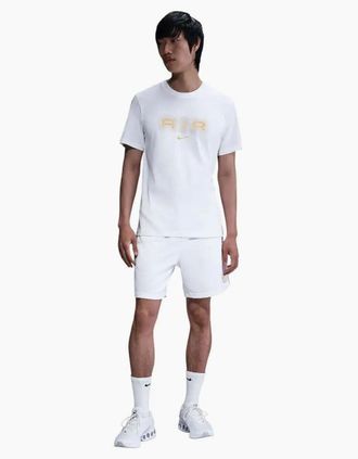 Nike Mens Nike Air Mens Graphic T-shirt White/Gold - Size: 38