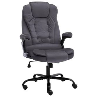 vidaXL Silla De Oficina De Terciopelo Gris Oscuro Vidaxl