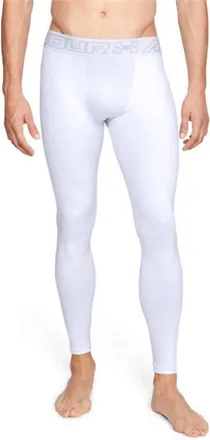 Under Armour Mens Cold Gear Leggings - Plus In White