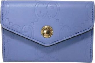 Gucci Pre-owned Wallets, female, Blue, Size: ONE SIZE Pre-owned Leather Wallet
