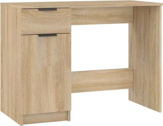 vidaXL Escritorio Madera Contrachapada Color Roble Sonoma 100x50x75 Cm Vidaxl
