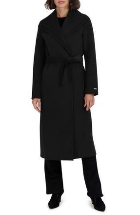 Elie Tahari Elliot Wool Blend Coat in Black at Nordstrom Rack, Size X-Small