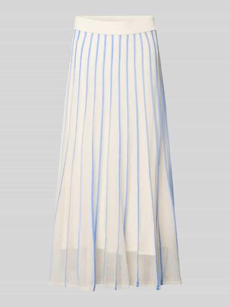 Comma Strickrock aus Baumwoll-Mix mit elastischem Bund in Offwhite, Gr&ouml;&szlig;e 34