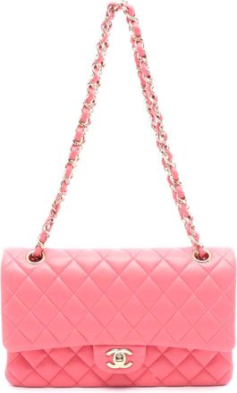 Chanel Matelasse W Flap Shoulder Bag Pink