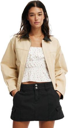 Cotton On Womens Tyler Barn Jacket in Tan at Nordstrom, Size Xx-Small