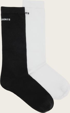 AllSaints Cotton London Socks 2 Pack, Size: S/M