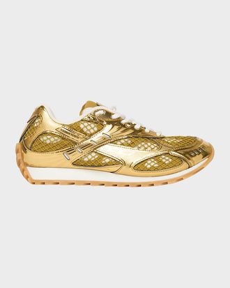 Bottega Veneta Men & apos;s Orbit Technical Fishnet Sneakers