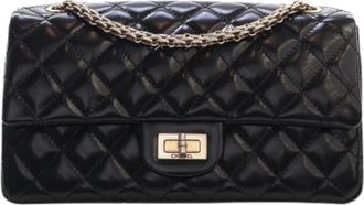 Chanel Pre-owned Vintage Quilted Shoulder Bag - Dames - Vintage Schoudertas - Zwart - ONE Size - Leer - Vintage