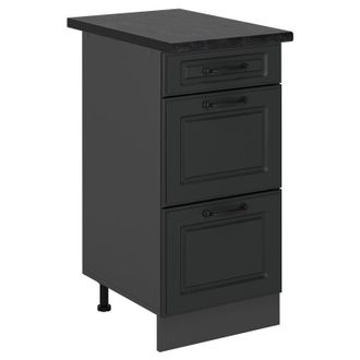 Vicco Mueble Bajo De Cocina R-line, Antracita Casa De Campo, 40 Cm Con Cajones, Et Antracita Vicco