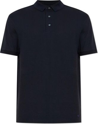 Emporio Armani Tops, Heren, Blauw, XL, Katoen, Katoenen polo