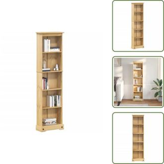 vidaXL The Living Store Libreria Corona 46x20x170 cm in Legno Massello di Pino - Libreria per libri