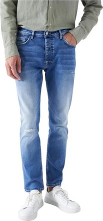 Salsa Slim-fit Jeans - Heren - Slim Fit Jeans - Blauw - W31 L30 - Jeans