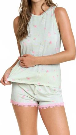 Honeydew Intimates All American Tank Shortie Set In Mint Mojito Bliss