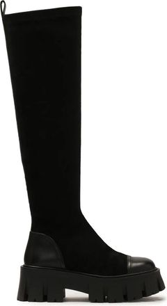 Kazar Zwarte over-de-knie laarzen voor dames - Dames - Hoge Laarzen - Zwart - 38 EU - Leer - Schoenen