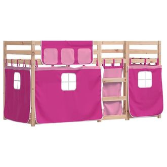Berkfield Home Elegant Bunk Bed without Mattress Pink 80x200 cm Solid Wood Pine