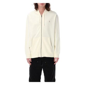 Polo Ralph Lauren Zip-throughs, male, White, Size: XL Loopback Hoodie Zip