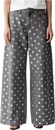 Karl Lagerfeld Dames, Jeans, Grijs, Maat: W26 Katoen