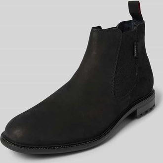 Bugatti Chelsea Boots aus Leder mit Label-Detail Modell Bonifacio in Black, Größe 41