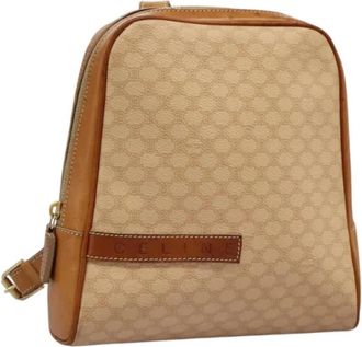 Celine Pre-owned Leather backpacks - Dames - Vintage Rugzakken - Beige - ONE Size - Leer - Vintage