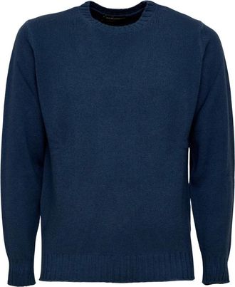 FILIPPO DE LAURENTIIS Truien & Vesten, Heren, Blauw, M, Wol, Trui met ronde hals