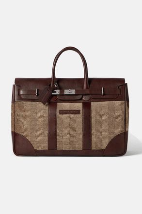 Brunello Cucinelli LEATHER TRAVEL BAG Size: OS, colour: BROWN