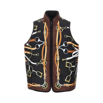 Gucci Silk and cotton twill reversible vest Woman 38