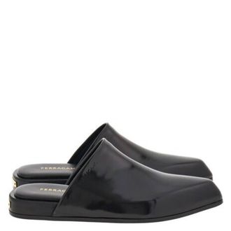 Ferragamo Nycole Patent Leather Mules, Size 7