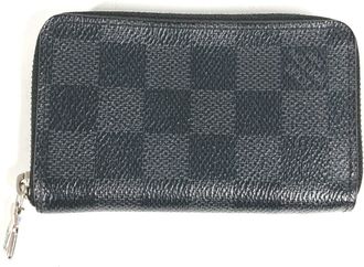 Louis Vuitton Black Damier Graphite Damier Graphite Coin Purse/Coin Case (Pre-Owned)