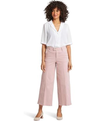NYDJ Mona Trouser Ankle Jeans Womens Bell Meadow Denim Cotton Wide Leg BUU549