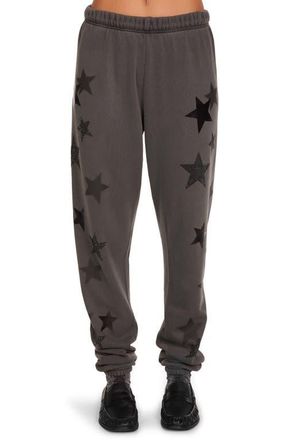 Lauren Moshi Nika Black Crystal Multi Stars Sweatpants in Pigment Black at Nordstrom, Size X-Small