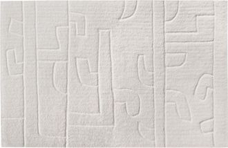 Vente-Unique Alfombra de lana de Nueva Zelanda con relieve hecha a mano - 160 x 230 cm - 1400g/m2 - Marfil - CORALIE