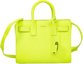 Saint Laurent Pre-owned Mini Bags, female, Yellow, Size: ONE SIZE Pre-owned Mini Leather Bag