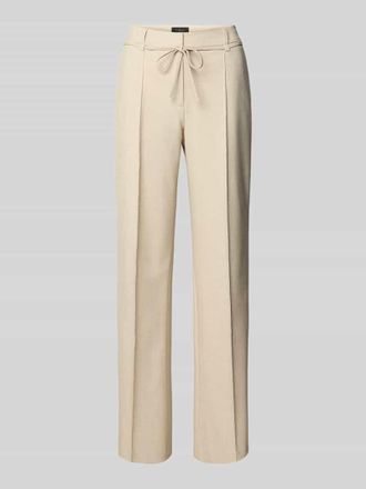 s.Oliver Black Label Wide Leg Stoffhose mit Viskose-Anteil in Hellbraun, Gr&ouml;&szlig;e 34/32