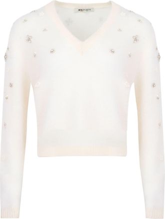 Ports 1961 v-neck sweater - women - Silk/Mohair - S - White