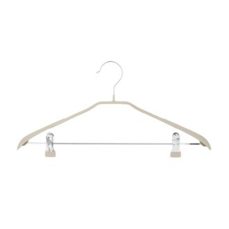 KASANOVA Gruccia tortora soft touch con pinze, 42x21,5 cm