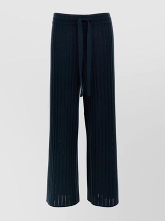 Eres wide leg ribbed elastic waistband trousers